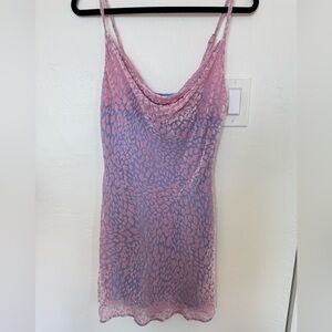 Nasty Gal NWT Pink and Lavender Cowl Neck Slip Dress